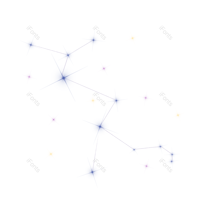光效图片,星座元素,蓝色PNG,闪光免抠素材